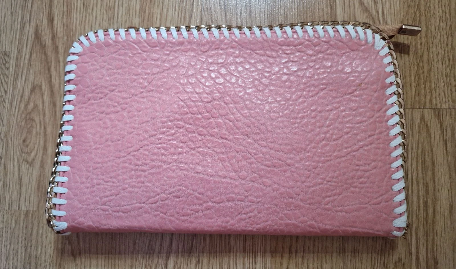 Bolso rosa Collett bandolera y clutch 2en1 dorado – photo 3